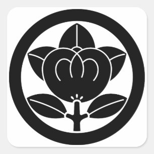 Sticker Carré Mandarin orange en cercle