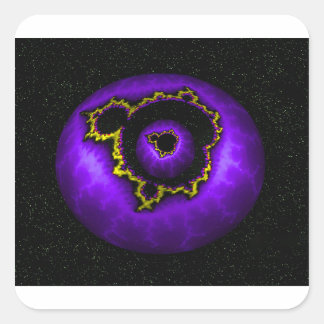 Sticker Carré Mandelbrot Violet Dans Un Mandelbrot