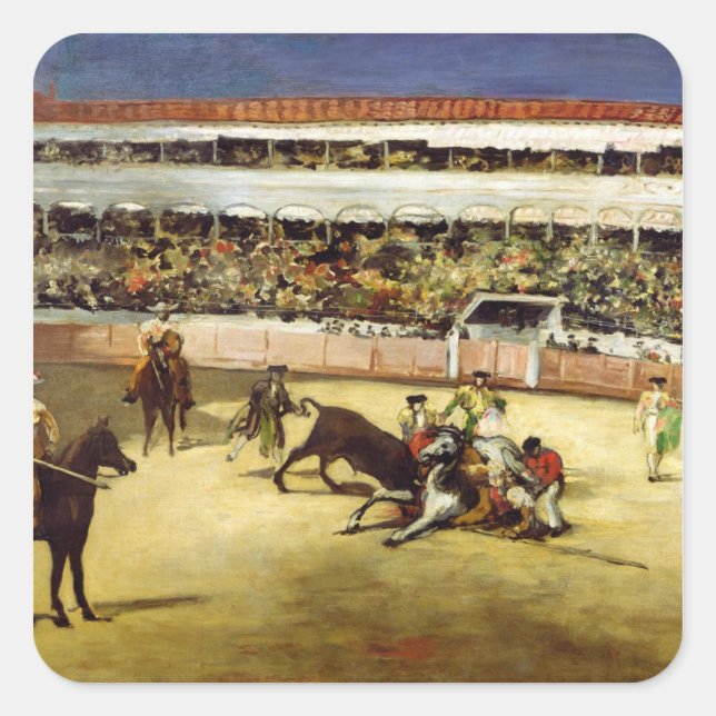 Sticker Carré Manet | Bull Fight, 1865 (Devant)