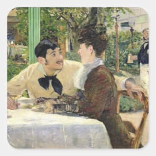 Sticker Carré Manet le jardin de Pere Lathuille, 1879