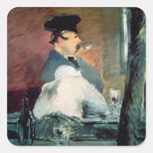 Sticker Carré Manet   The Bar, 1878-79
