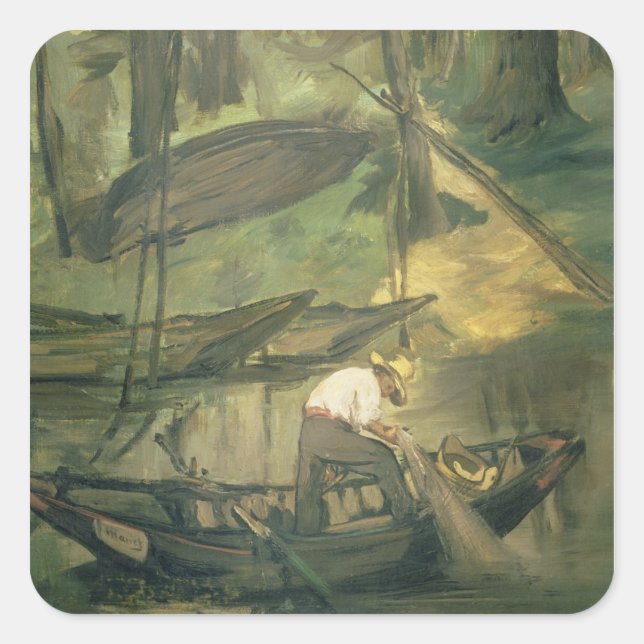 Sticker Carré Manet | The Fisherman, c.1861 (Devant)