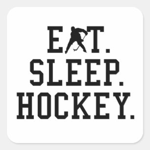 Sticker Carré Manger Dormir Hockey - Veste à capuchon pour amate