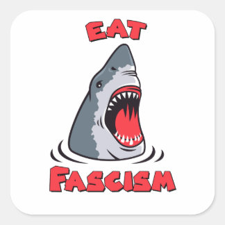 Sticker Carré Mangez le fascisme anti-fasciste