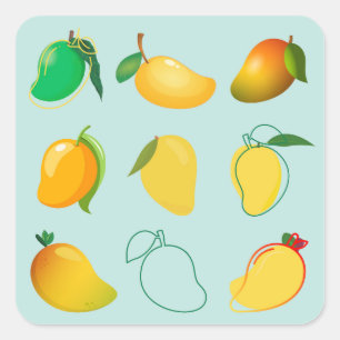 Sticker Carré Mango frais