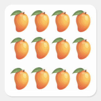 Sticker Carré Mango Fruit 