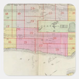 Sticker Carré Manhatten, New York 10