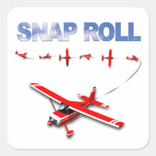 Sticker Carré Manoeuvre acrobatique avec avion rouge