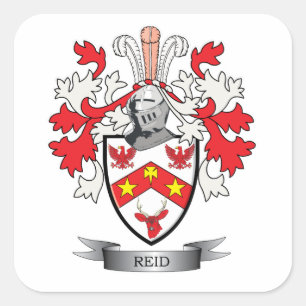 Sticker Carré Manteau de crête de famille de Reid des bras