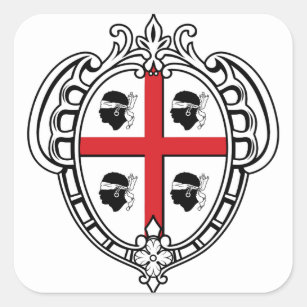 Sticker Carré Manteau de la Sardaigne (Italie) des bras