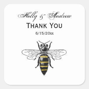 Sticker Carré Manteau de l'abeille #2 des bras vintage