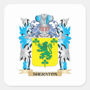 Sticker Carré Manteau de Sheraton des bras - crête de famille