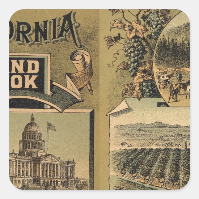 Sticker Carré Manuel de Californie (Devant)