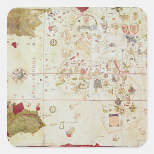Sticker Carré Mappa Mundi, 1502 (Devant)