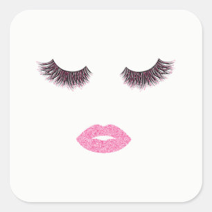 Sticker Carré Maquillage avec effet parties scintillant