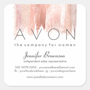 Sticker Carré Maquillage de consultant indépendant Avon