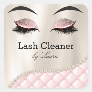 Sticker Carré Maquillage Lash Lash Lash Nettoyant Eyebrow Tufé