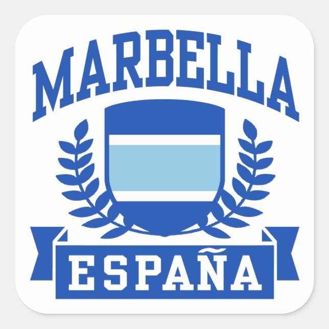 Sticker Carré Marbella Espana (Devant)