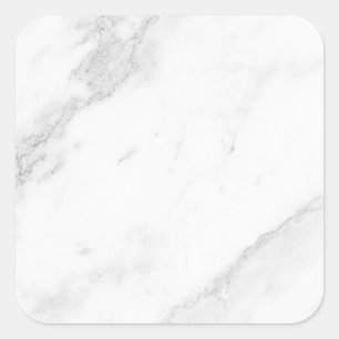 Sticker Carré Marbre Blanc