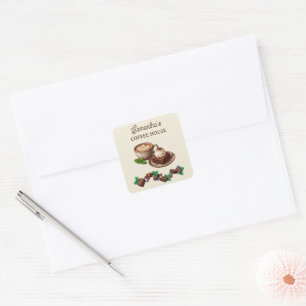 Sticker Carré Marchandise de boulangerie vintage personnalisée A