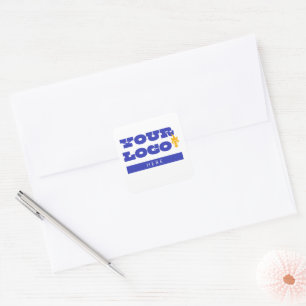 Sticker Carré Marchandise de logo d'entreprise personnalisée pou