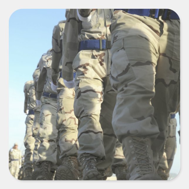 Sticker Carré Marche des recrues de l'aviation irakienne (Devant)