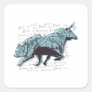 Sticker Carré marché stock