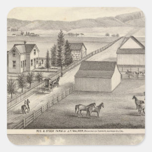 Sticker Carré Marcheur, résidences de Knittel, fermes