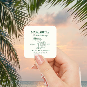 Sticker Carré Margaritas & Mariage Bachelorette Week-end