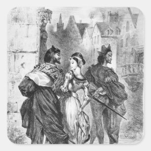 Sticker Carré Marguerite des prés de réunion de Faust