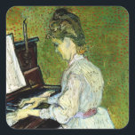 Sticker Carré Marguerite Gachet au piano par Vincent van Gogh<br><div class="desc">Marguerite Gachet au Piano de Vincent van Gogh est une peinture vintage de post impressionnisme d'art au quotidien représentant une dame (fille du Dr Paul Gachet qui a traité van Gogh à Auvers) jouant du piano. À propos de l'artiste : Vincent Willem van Gogh était un peintre post impressionniste dont...</div>