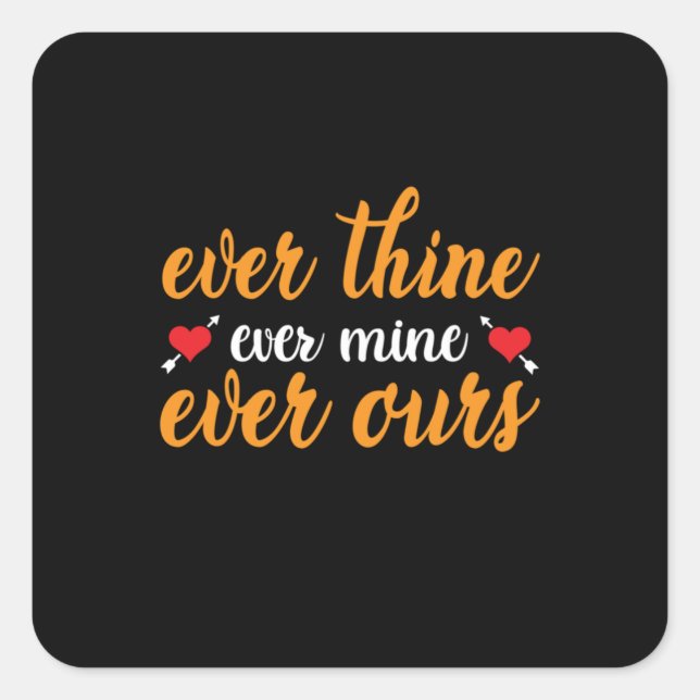 Sticker Carré Mariage À Toi À Moi À Nous (Devant)