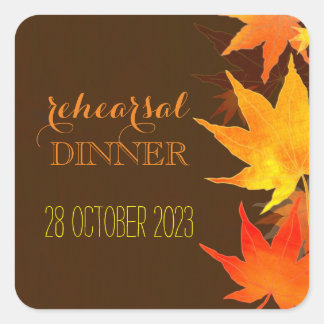 Sticker Carré Mariage Brown d'automne