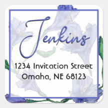 Mariage d'aquarelle bleu violet