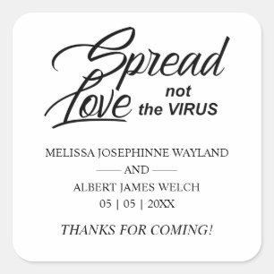 Sticker Carré Mariage de devis inspirant Sanitizing Hand Gel