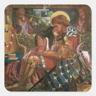 Sticker Carré Mariage de Saint Georges et de la princesse Sabra
