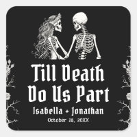 Mariage de squelettes d'Halloween jusqu'à ce que l