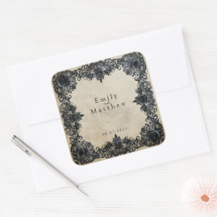 Sticker Carré Mariage d'élégance gothique victorienne