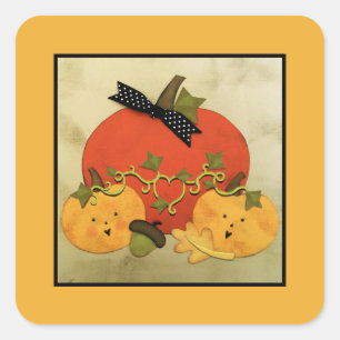 Sticker Carré Mariage d'Halloween d'Octobre