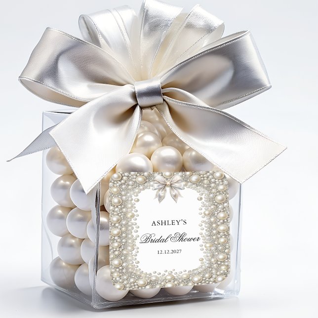 Sticker Carré Mariage Diamants et Perles (Créateur téléchargé)