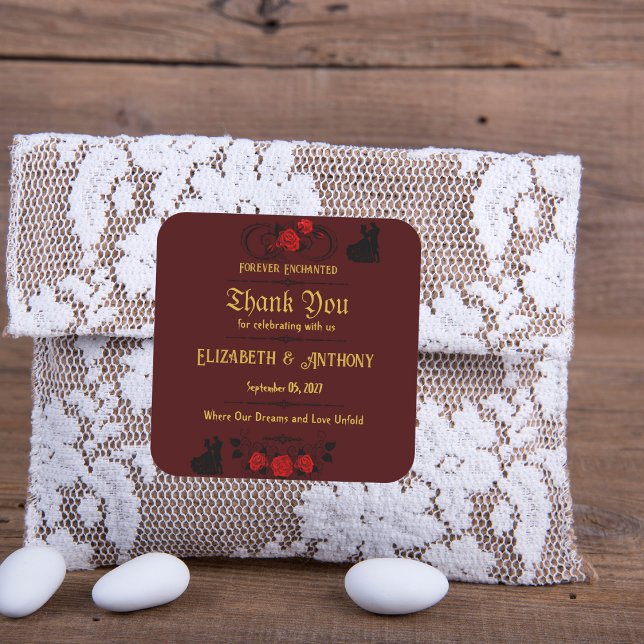 Sticker Carré Mariage d'obligations éternel (Créateur téléchargé)