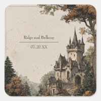 Mariage Élégant de Château Automnal Vintage