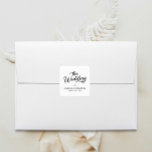 Sticker Carré Mariage Élégant Minimal<br><div class="desc">Les autocollants personnalisés sont une excellente façon d'ajouter une touche d'élégance à vos faveurs de mariage ou de les utiliser comme scellés d'enveloppe. Non seulement ils servent un but pratique,  mais ils ajoutent également à l'esthétique globale de votre événement. Objets correspondants dans notre magasin Conception de la fête Cava</div>