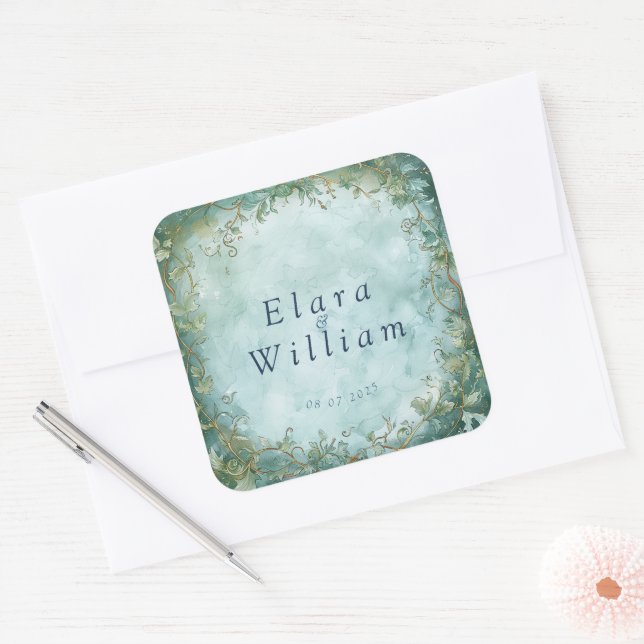 Sticker Carré Mariage Eternal Grace Elven (Enveloppe)