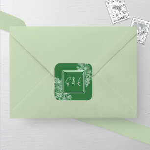 Sticker Carré Mariage fleur sauvage Floral Frame