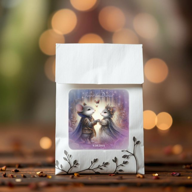 Sticker Carré Mariage forestier Renaissance enchantée (Créateur téléchargé)