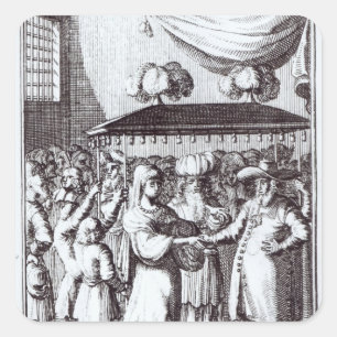 Sticker Carré Mariage juif