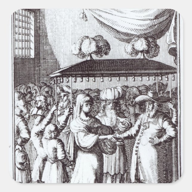 Sticker Carré Mariage juif (Devant)