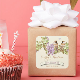 Sticker Carré Mariage Lilac pourpre