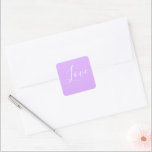 Sticker Carré Mariage minimaliste Pastel Mauve couleur solide pe<br><div class="desc">Belle couleur mauve mauve mauve ressort mauve. Simple minimaliste moderne moderne tendance style chic pastel aestethic dans lavande couleur solide. Décor maison mauve,  décor esthétique mauve,  cuisine mauve,  couleur mauve.</div>